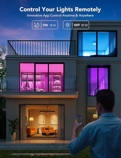 Govee Smart Light Bulbs, Color Changing Light Bulbs Bundle Smart Light Bulbs 1200 Lumens