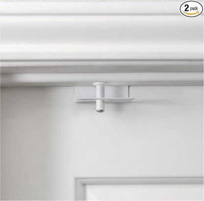 2 Pack GlideLok Child Safety Door Top Lock | for Toddler Childproofing | Opens From Both Sides | Measure Door First to Ensure Proper Fit | Drilling Into Door Frame Required | Screw Included