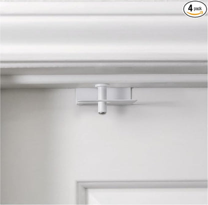 4 Pack GlideLok Child Safety Door Top Lock | for Toddler Childproofing | Opens From Both Sides | Measure Door First to Ensure Proper Fit | Drilling Into Door Frame Required | Screw Included