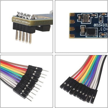 3pcs LD2410B Human Presence Radar Module with Pins Bluetooth HLK-LD2410 LD2410 Human Radar Sensor Board with 10Pin 20CM Cable