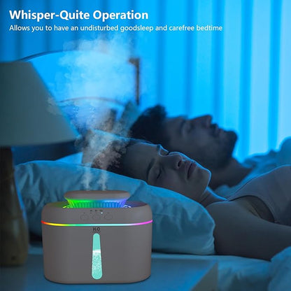 2L humidifiers for bedroom humidifier Home Ultra-Quiet 28 dB Quiet Supersized Cool Mist Air Humidifier for Baby Nursery，Dual Nozzie，Easy to Clean & Fill, 7 Color NightLight (White)
