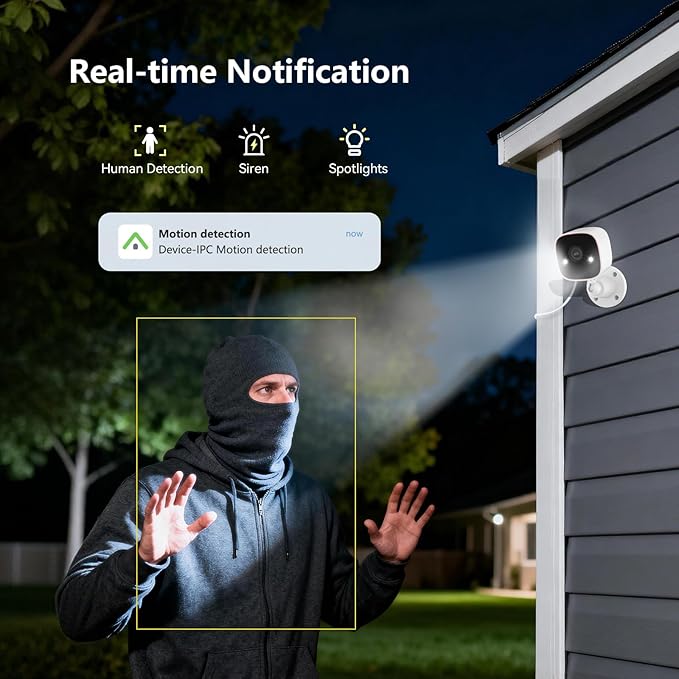 1080P Indoor Security Camera, 2.4GHz WiFi Home Camera for Baby, Pet & Elderly Monitoring, Night Vision, 2-Way Audio, Human Motion Detection, 24/7 Recording