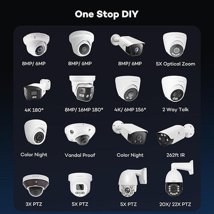 ONWOTE 12MP 32 Channel Security Camera System PoE, AcuSearch, AI Human Vehicle Detection, 24x 5MP Outdoor Audio PoE IP Cameras, 32CH 6K 4K Commercial NVR 8TB, 4 HDD Ports Support 40TB, Business CCTV
