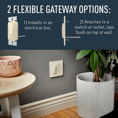 Legrand Radiant WNRH2LA Smart Gateway with Netatmo, Surface Mount, Compatible with Alexa, Google Assistant & Apple HomeKit, Light Almond (1 Count)