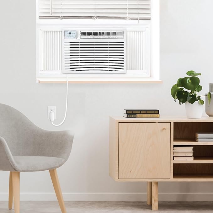 Keystone 23,200 BTU Window Air Conditioner with 16,000 BTU Supplemental Heat and Dehumidifier, 230V, Window AC for Large Rooms up to 1,500 Sq.Ft. with Smart Remote Control