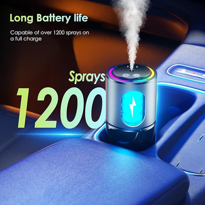 Car Air Freshener Diffuser,Smart Car Air Freshener 150ml Capacity for 6 Months,RGB Music Syncing Light,Auto On/Off,Suitable for Cars,Offices (Angel)