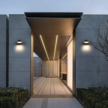 Modern Aluminum Porch Sconce Lights - LED Exterior Wall Sconce, Waterproof, 8W, 3000K for Garage Enterway