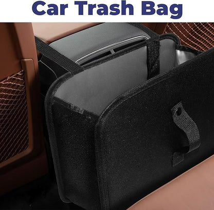 BFXM Car Trash Can, Foldable Trash Can Collapsible Hanging Trash Bag for Car Seat, 2 Gallons Leakproof Garbage Bags, Cars Must Haves Interior Accessories Essentials