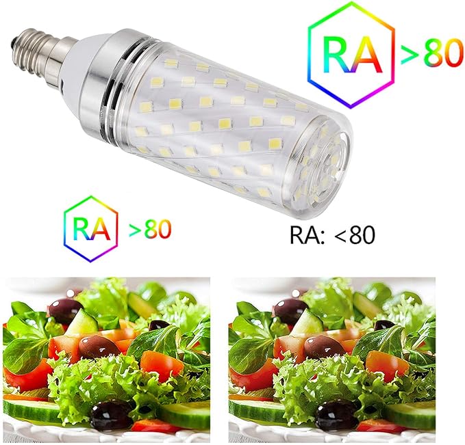 RAYHOO Candelabra LED Bulbs Incandescent 80-100W Bulb Equivalent, Standard Medium E12 Base,1000Lumens Non-Dimmable,4 Pack(Nature White 4000K)