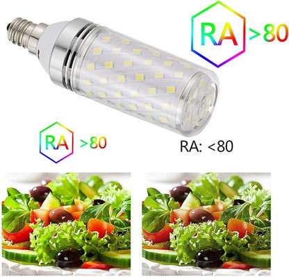 RAYHOO Candelabra LED Bulbs Incandescent 80-100W Bulb Equivalent, Standard Medium E12 Base,1000Lumens Non-Dimmable,4 Pack(Nature White 4000K)
