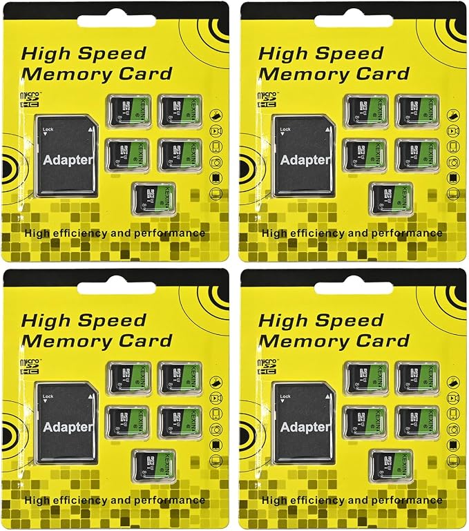KEXIN 8GB Micro SD Cards Bulk with SD Adapter microSDHC Memory Card UHS-I C10 20Pack Micro SD Cards Multipack Full HD TF Card for Smartphone Tablet Dash Cam Drone 8G 20Pack
