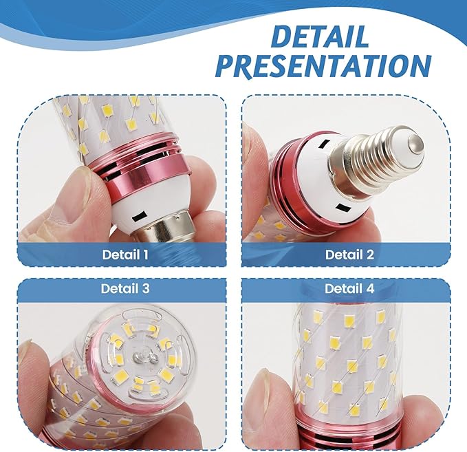 10Pcs E14 LED Corn Bulb 12W Corn Bulb Replace Lamps Small Screw-in Smart Efficient Bulb Warm Light