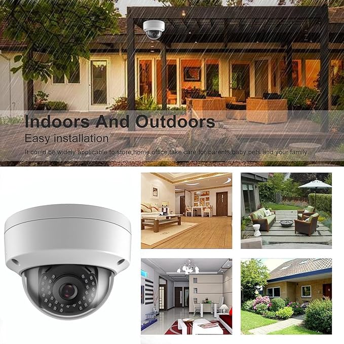 Real HD 4MP Analog Coax Dome TVI CVI CCTV Surveillance Security Camera, 2.8mm 100° Wide Viewing Angle, 65ft IR Night Vision, Outdoor, Full Metal Housing, ONLY Compatible with 4MP, 5MP and 8MP DVR