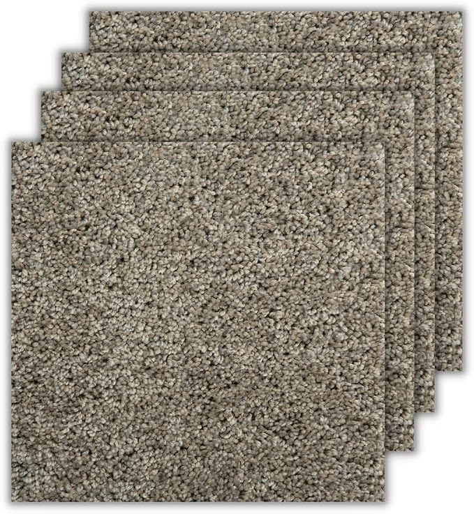 Smart Squares Easy Street Premium Plush Carpet Tiles, Made in USA – 18x18 Peel and Stick Floor Tiles with Attached Padding – Seamless DIY Carpet Squares (22.5 Sq Ft, Pack of 10, 909 Lava)
