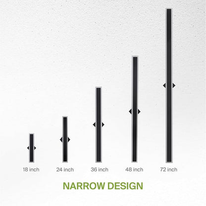 ASD LED 18" Long Wall Mount Light Fixture, Outdoor & Indoor Linear Sconce | 3CCT, Dimmable, Waterproof, Anti-Rust, ETL Listed | 18W 1500LM 3000-5000K 100-277V | Exterior Porch Lighting | Black