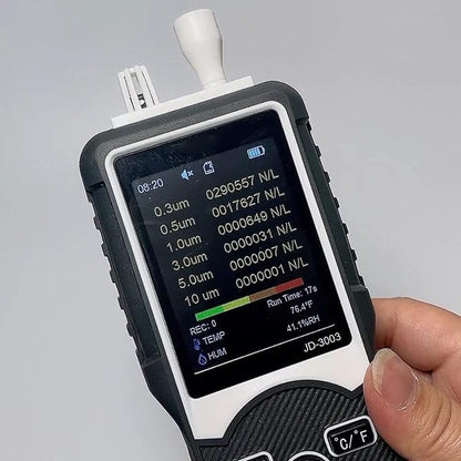 Air Quality Particle Dust Detector Counter, Dust Particle Counter Data Logger Home Air Quality Tester Monitor Real Time Recording for Home Office