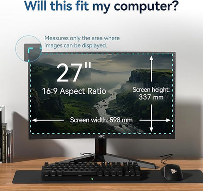 [2-Pack] 27 Inch Magnetic Computer Privacy Screen Filter for 16:9 Widescreen Monitor, Removable Eye Protection Anti Glare Blue Light Filter Privacy Shield, Anti Spy Screen Protector Film 27 in