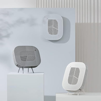 KOMMA Lov Air Purifier for Bedroom, 3.1 inch Slim Wall mount & Stylish Standing type, Hepa Filter Air Cleaner, Remove Fine Dust, Smoke. (LightCharcoal)