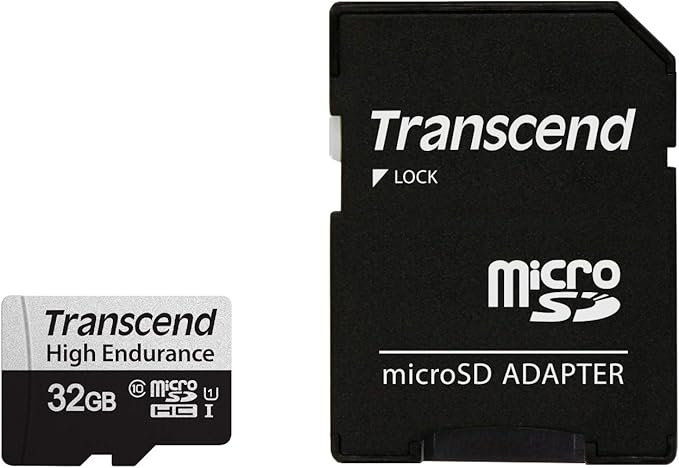 Transcend 32GB 350V(uSD Card), Micro SD, Memory Card, U1, Full HD, Up to 100MB/s, for Camera and Drones - TS32GUSD350V