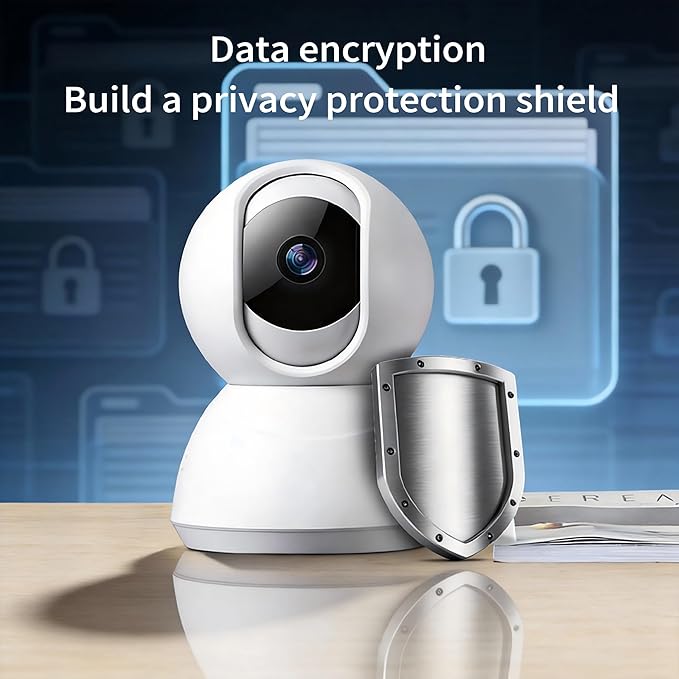 Indoor Pan/Tilt Home Security Camera 2K 3MP, 360 Degree Wired & Wireless WiFi Webcam/Monitor for Baby/Elder/Nanny with Night Vision & Phone App (128G SD Card), 2 Way Audio, Cloud & SD Card Storage