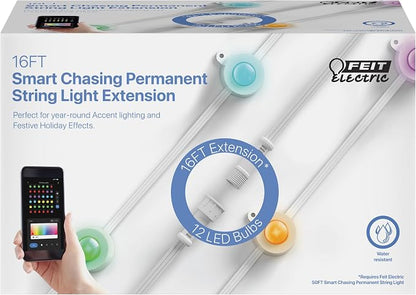 Feit Electric 16FT Extension Only for RGB Smart Permanent Outdoor Lights, Compatible with SL50-36/RGB/AG, Package Does not Include a Controller or Accessories, SL50-36/RGB/AG/16EXT