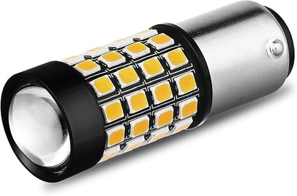 Alla Lighting 1000Lm 51-SMD Extremely Super Bright Amber Yellow BAY15D 7528 2357NA 1157 LED Bulbs High Power 2835 Chipsets LED Lights Lamps Replacement
