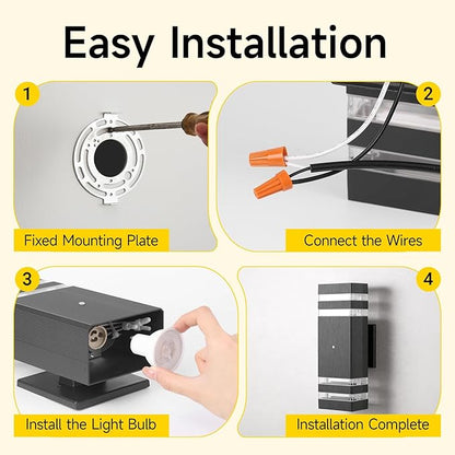 CANMEIJIA Dusk to Dawn Outdoor Sconce Lights 2 Packs,GU10 3000K Exterior Wall Light IP65 Waterproof Aluminum Outdoor House Lights Wall Mount for House Garage Patio Garden
