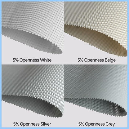 Solar Shades Fabric Sample, Light Filtering Shades Sample booklets for Indoor Windows Treatment, Roller Shades Sample（1-5% Openness Mixed）
