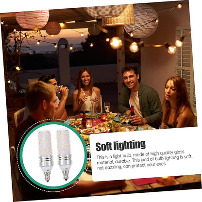 2pcs Smart Led Bulbs Base Warm Light Replacement for Light Bulbs Energy Efficient Low Consumption