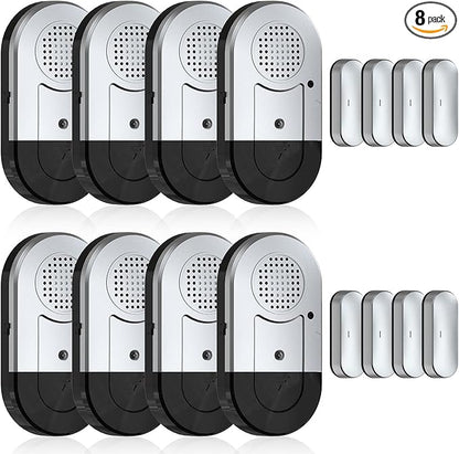 Sanjie Door Alarms When Opened,Door Window Alarm Sensors for Kids Safety/Home Security/Pool/Garage/Dementia/Toddler/Travel Security,Easy to Install,Volume Control/Loud Alert,Long Battery Life,8 Pack