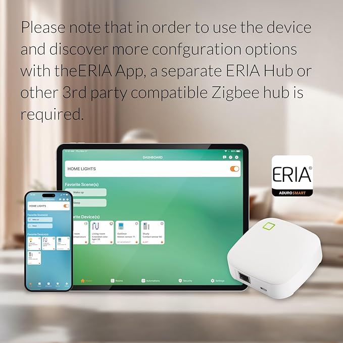 ERIA Smart Light Bulbs, BR30 ZigBee,Colors and White 800LM 65W Equivalent Dimmable CRI 90+ Smart Bulb Works, Hue*, HA, Smart Things, Alexa, Google Assistant (2-Pack)