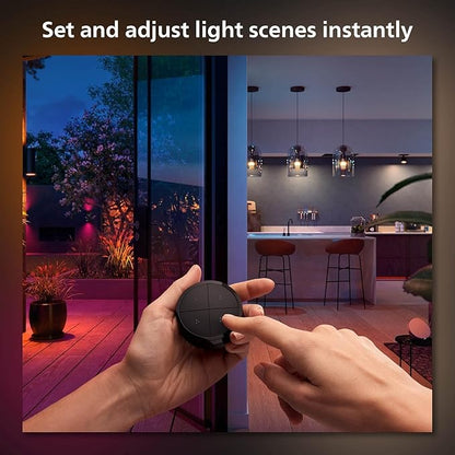 Philips Hue Wall Tap Dial Light Switch, Portable, Black - 1 Pack - Requires Lights and Bridge - Smart Home - Easy, No-Wire Installation