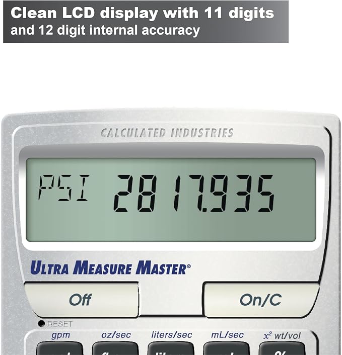 Calculated Industries 8025 Ultra Measure Master Professional Grade U.S. Standard to Metric Conversion Calculator Tool for Engineers, Architects, Builders, Scientists and Students | 60+ Units | Professional Grade, U.S. Standard to Metric Conversion, For...