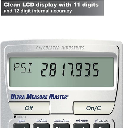 Calculated Industries 8025 Ultra Measure Master Professional Grade U.S. Standard to Metric Conversion Calculator Tool for Engineers, Architects, Builders, Scientists and Students | 60+ Units | Professional Grade, U.S. Standard to Metric Conversion, For...