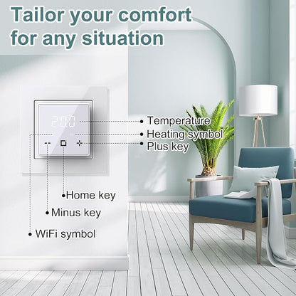 HEATIT WiFi Programmable Thermostat for Electric Floor Heating, Touchscreen