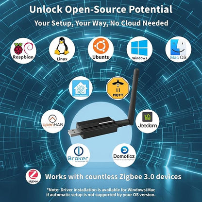 Zigbee 3.0 USB Dongle Plus-E (ZBDongle-E) | Universal Zigbee Coordinator, EFR32MG21 Chip | for Home Assistant (ZHA), Zigbee2MQTT & openHAB | Local Smart Home Automation Hub, Replaces Cloud Hubs