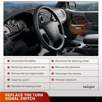 Nilight Turn Signal Switch Compatible with 1999 2000 2001 2002 2003 Ford Ranger Explorer Sport Trac F-150 F150 1999-2004 Mazda B2300 B2500 B3000 B4000 1999-2001 Mercury Mountaineer
