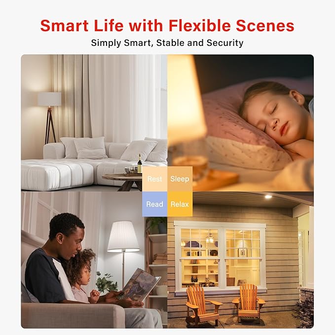 Sengled Dual Mode Smart Light Bulbs, Remote & App Control Smart Bulb , Tunable White BR30 Led Bulb 2700K-6500K 100W, Group Control, Timer, Sunrise & Sunset (4P No Remote, No Support Alexa & Google)