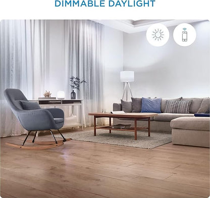 WiZ 60W A19 Dimmable Daylight (5000K) LED Smart Bulb - Pack of 2 - 800 Lumen - E26 - Indoor - Connects to Your Existing Wi-Fi - Control with Voice or App - Activate with Motion - Matter Compatible