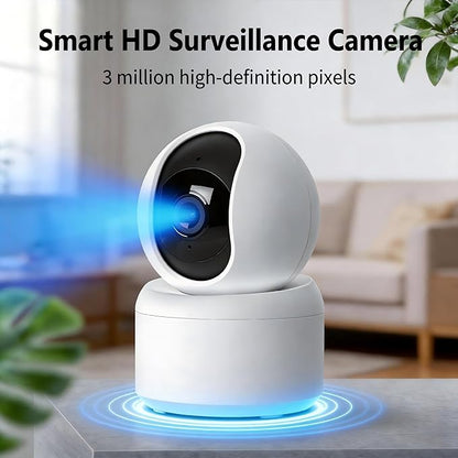 Indoor Pan/Tilt Home Security Camera 2K 3MP, 360 Degree Wireless WiFi Webcam/Monitor for Baby/Elder/Nanny with Night Vision & Phone App, 2 Way Audio, Cloud & SD Card Storage