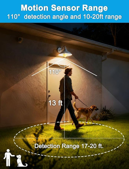 HEKEE Motion Sensor LED Light Bulb 9W A19 PIR Built-in IR 60W Equivalent Bright 810 Lumens E26 Base Warm White Bulbs (4 Packs)