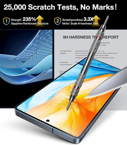 UltraGlass Unbreak TOP 9H+ Glass for Samsung Galaxy S25 Plus/S25+ Screen Protector [Military Grade Shatterproof & Longest Durable] Screen Protector S25 Plus/S25+ Tempered Glass, 2 Pack