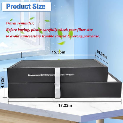 REEPLAR 7700 Smart Filter Replacement Compatible with Blueair protect 7770i and 7710i Air Purifiers, Filters Airborne Pollen, Dust, Pet Dander, Cooking Odors etc.