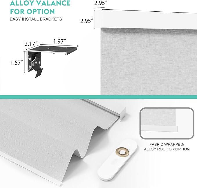 Motorized Blinds with Remote, Blackout Smart Automatic Electric Blinds for Windows Compatible with Alexa Homekit, Cordless Indoor Motorized Roller Shades with Custom Size（Cloud Linen）