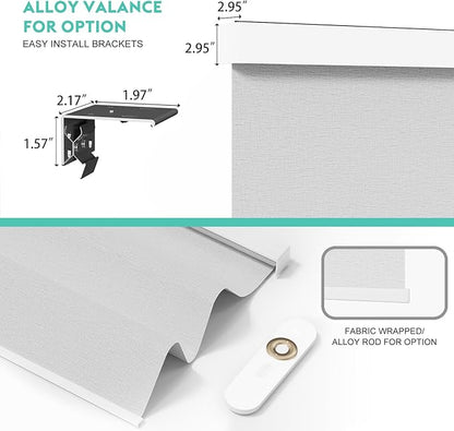 Motorized Blinds with Remote, Blackout Smart Automatic Electric Blinds for Windows Compatible with Alexa Homekit, Cordless Indoor Motorized Roller Shades with Custom Size（Cloud Linen）