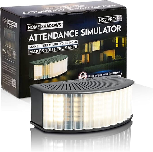 Attendance Simulator - DIY Home Security System That Casts Shadows on Curtains or Walls to Deter burglars Before They Try to Break in - Security Light for Home Safety - Black