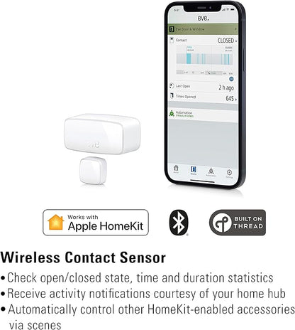 Eve Energy - Smart Plug, App and Voice Control, 100% Privacy, Matter Over Thread, Works & Door & Window & Doors, Automatically Trigger Accessories & Scenes, App Notifications