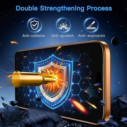 Uyiton for iPhone 17 Pro Max Matte Privacy Screen Protector - Anti-Fingerprint [Easy to Install] Anti-Spy Shatterproof Full Coverage 9H Tempered Glass Screen Cover, 2 Pack