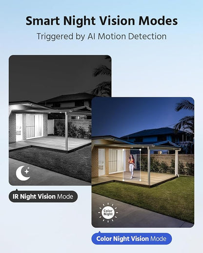 ANNKE 2MP Two-Way Audio Wired Security Camera, 4 Pack 1080P HD TVI Add-on Outdoor CCTV Analog Bullet Cameras, 2-Way Talk, Smart Dual Light, Color Night Vision, IP67, 3.6mm Lens, White