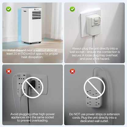 DR.PREPARE 10,000 BTU Portable Air Conditioner with WiFi, 4-in-1 Portable AC Unit, Remote Control, Fast Cooling, 24H Timers with Fan & Dehumidifier, Window kit, Cools Up to 450 sq. ft for Rooms